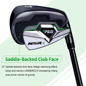 PGM Golf Clubs NSR III Golf Iron #7 Thru Gap Wedge with Graphite Shafts for Right-Handed Golfers - R Flex