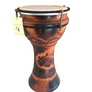 JIVE Djembe Drum Doumbek Darbuka Drum With Fiberskin Synthetic Head Bongo Congo African Solid Wood Drum Professional Quality/Sound 16" High - Includes Drum Bag