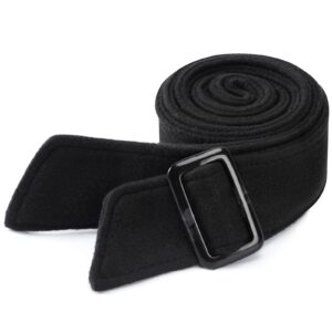 azsvbvs wide waist belt woolen women wrap corset belts for overcoat (black)