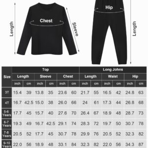 Resinta Boys' Fleece Lined Thermal Underwear Set Winter Kids’ Top & Long Johns Base Layer Shirt & Pants for Boys