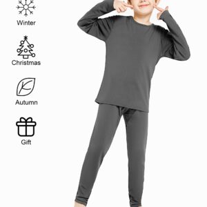 Resinta Boys' Fleece Lined Thermal Underwear Set Winter Kids’ Top & Long Johns Base Layer Shirt & Pants for Boys