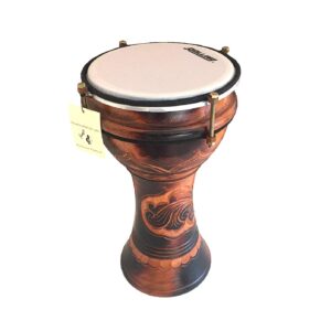 JIVE Djembe Drum Doumbek Darbuka Drum With Fiberskin Synthetic Head Bongo Congo African Solid Wood Drum Professional Quality/Sound 16" High - Includes Drum Bag