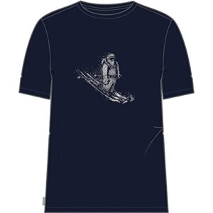 Icebreaker Merino Men's Standard Tech Lite II SS Tee Skiing Yeti, Midnight Navy