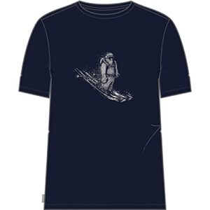 Icebreaker Merino Men's Standard Tech Lite II SS Tee Skiing Yeti, Midnight Navy