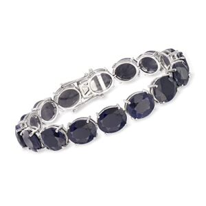 Ross-Simons 70.00 ct. t.w. Sapphire Tennis Bracelet in Sterling Silver. 7.25 inches