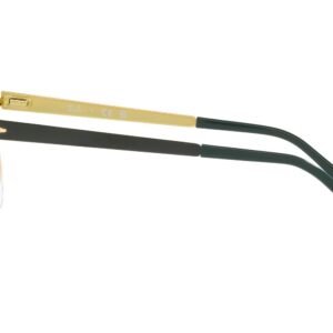 Ray-Ban RX3716VM Clubmaster Metal Square Prescription Eyewear Frames, Green on Gold/Demo Lens, 50 mm