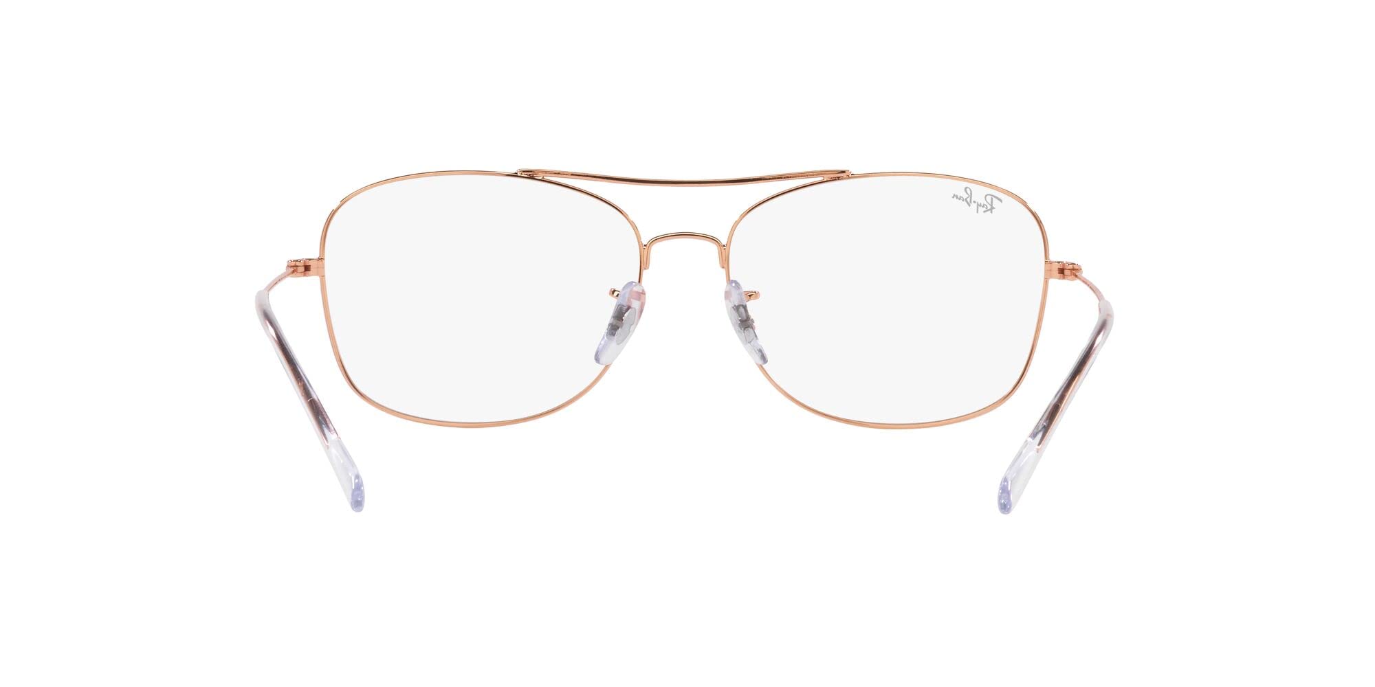 Ray-Ban RX6499 Square Prescription Eyewear Frames, Rose Gold/Demo Lens, 55 mm