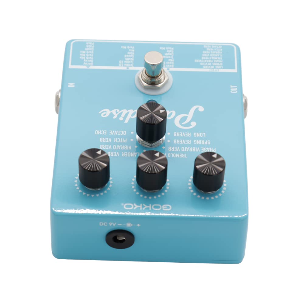 GOKKO Versatile Reverb Pedal with 8 Reverb Effects (GK-47)