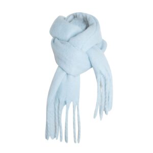 Elegant Wraps Large Scarf Women's Long Blanket Chunky Oversized Winter Fall Warm Scarf Big (Light Blue, One Size)