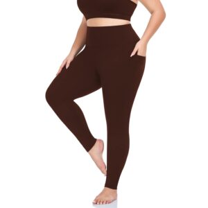 morefeel plus size leggings for women with pockets-stretchy x-4xl tummy control high waist womens leggings workout yoga pants