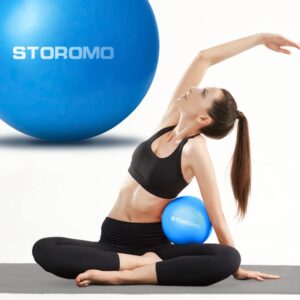 STOROMO Mini Exercise Ball, Pilates Ball,Barre Ball,Bender Ball,Exercise Ball Small 9 Inch,for Home & Gym Improves Balance and Core Training (Purple)