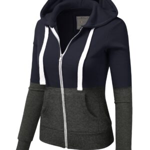 NINEXIS Womens Lightweight Zip up Hoodie Sweatshirt with Plus Size