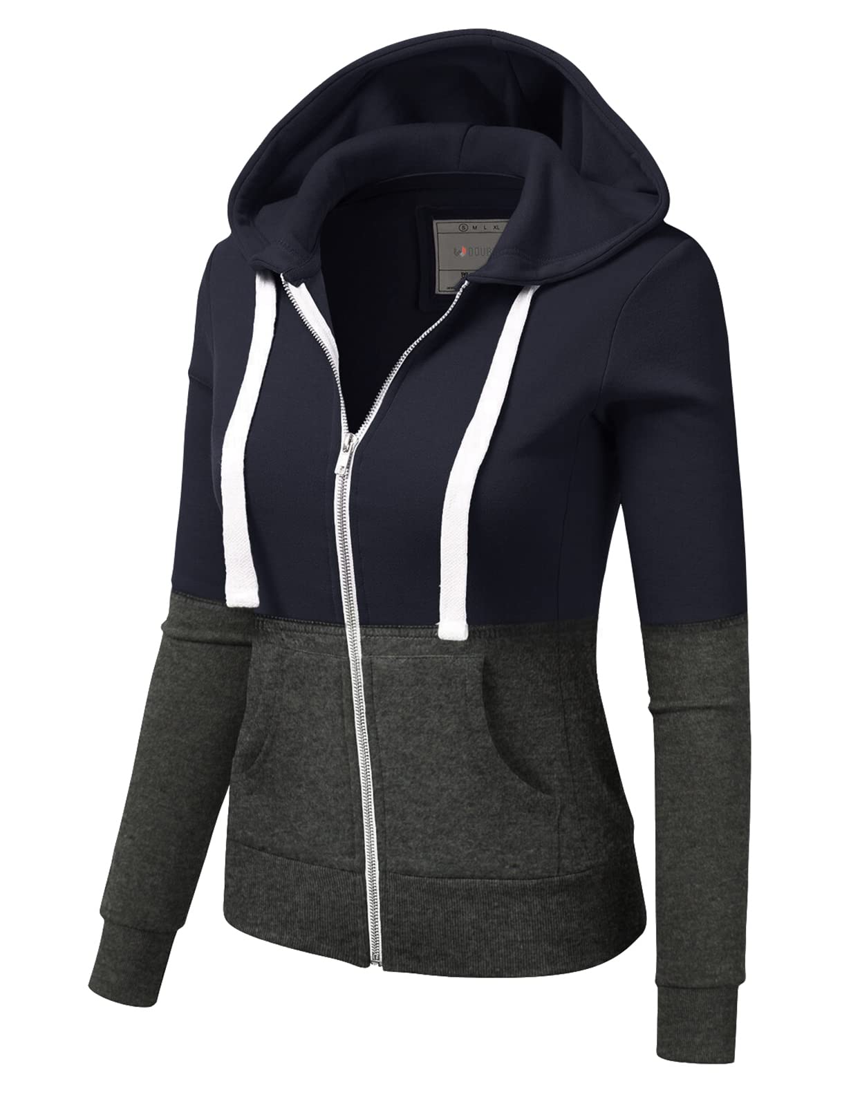 NINEXIS Womens Lightweight Zip up Hoodie Sweatshirt with Plus Size