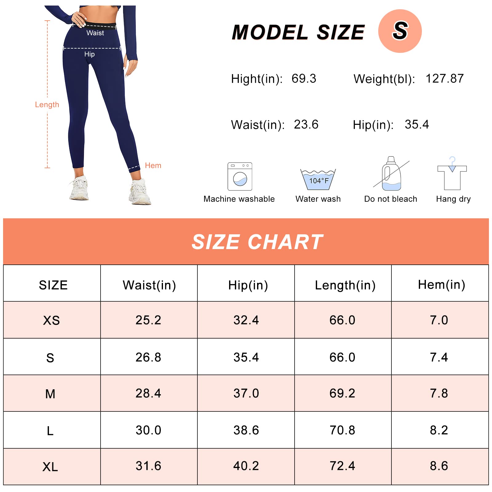 Guooolex Women Fleece Lined Thermal Leggings High Waist Winter Athletic Base Layer Bottoms Warm Compression Leggings Pants Blue