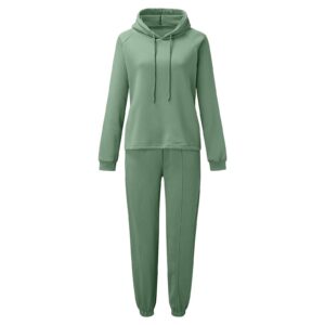 KYLASIEN Women Long SleeveFleece Tracksuit 2022 Winter Casual Hood Sweatshirt Jogger Pant 2 Piece Outfit Loose Fitting Fashion Workout Athletic Loungewear Sets Hoodies