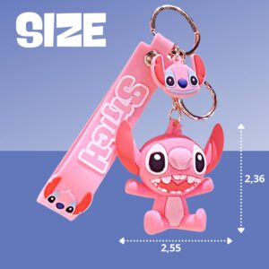 3PCS Murine And Angel Keychain Cartoon Key Chains for Kids Girls Boys Couple Keychain for Keys Backpack Bag Phone Keychain Gift for Birthday Christmas New Year