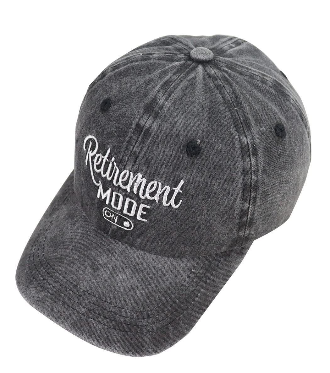 Retirement Gag Gifts for Women Men, Adjustable Vintage Cotton Retired Hats, Funny 50th 60th 70th 80th 90th Birthday Baseball Cap for Mom, Dad, Grandma, Grandpa, Friends, Teacher, Army, Police Black