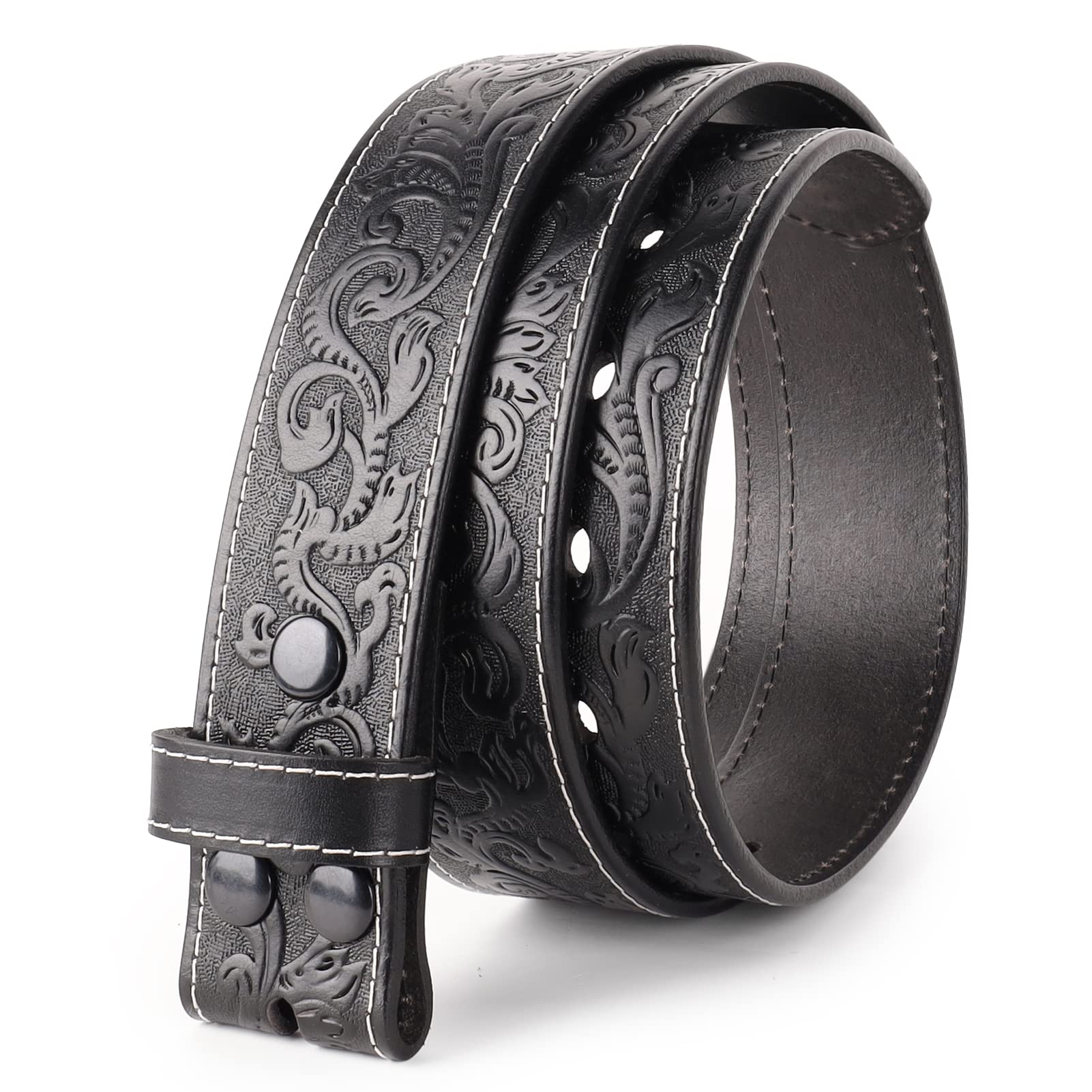 NPET Full Grain Western Engraved Tooled Men Leather Belt 36” waist