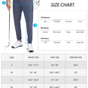 Soothfeel Men's Golf Joggers Pants with 5 Pockets Slim Fit Stretch Sweatpants Running Travel Dress Work Pants for Men(Navy, XXL