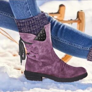 Womens Sandals, White Boots for Women Women Fashion Summer Boots Knee High Boots Summer Booties Workout Lightweight Boots Women Winter Boots Purple