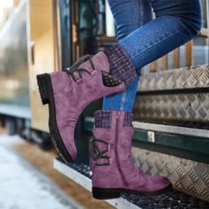 Womens Sandals, White Boots for Women Women Fashion Summer Boots Knee High Boots Summer Booties Workout Lightweight Boots Women Winter Boots Purple