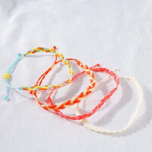 Long tiantian 12Pcs Boho String Bracelets for Women Summer Beach Bracelets Set Handmade Waterproof Surfer Bracelets for Womens（X-12pcs-String Bracelets）