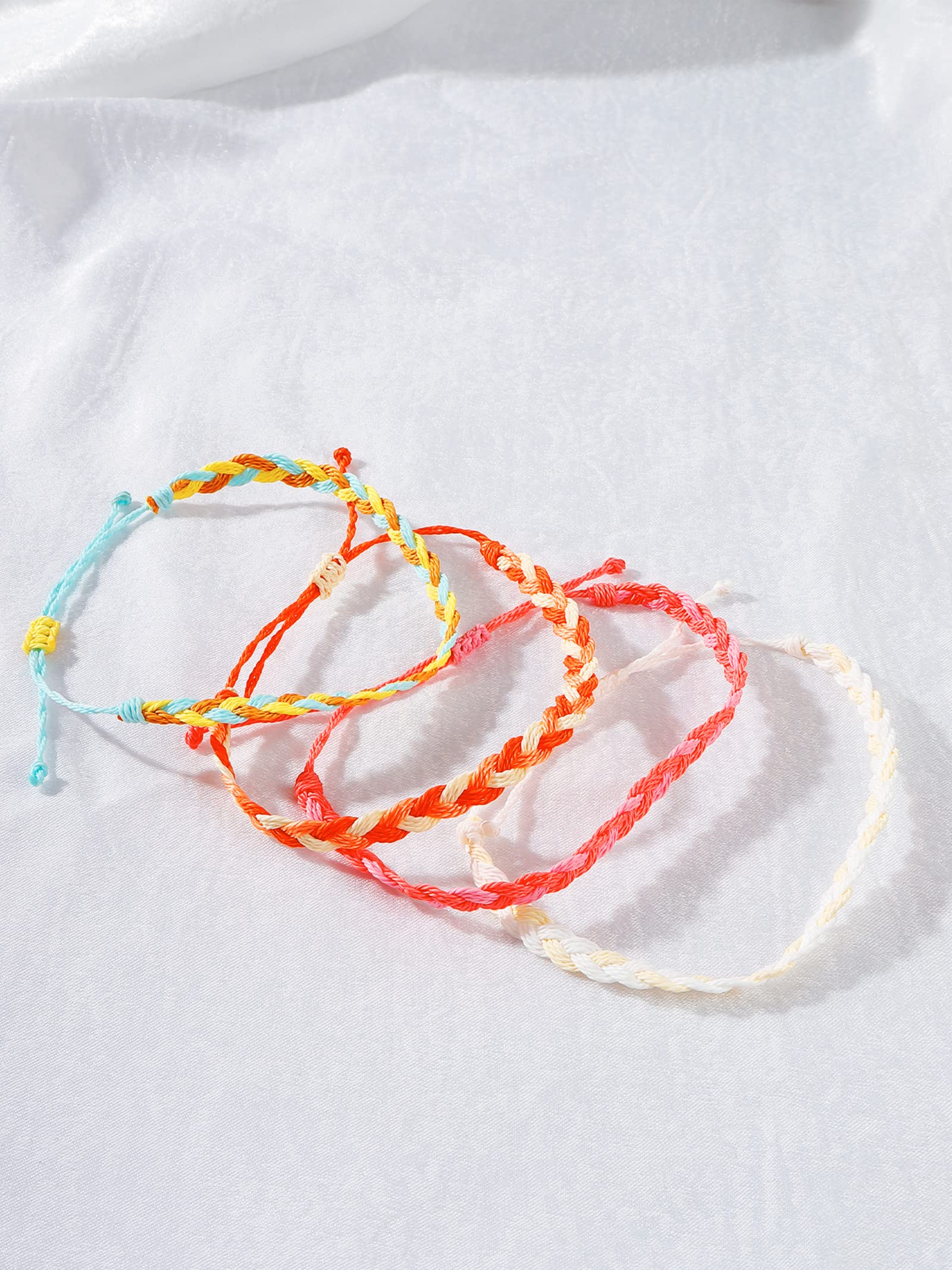 Long tiantian 12Pcs Boho String Bracelets for Women Summer Beach Bracelets Set Handmade Waterproof Surfer Bracelets for Womens（X-12pcs-String Bracelets）