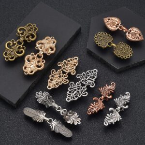 Fxiqini 10Pcs Vintage Cardigan Sweater Clips Shawl Collar Shirts Dress Brooch Clips for Women Swirl Clip Cape Cloak Clips Scarf Clip