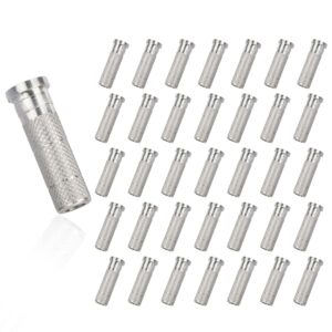 Hosolee 36 Pack / 72 Pack Archery Aluminum Inserts with OD 7.40mm for ID 6.20mm/.244inch Arrows Shafts (36 Pack)