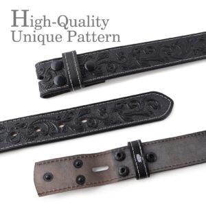 NPET Full Grain Western Engraved Tooled Men Leather Belt 36” waist