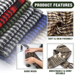 Kenning 8 Pcs Military Shemagh Tactical Desert Scarf Arab Head Scarf for Men Women Keffiyeh Arab Wrap with Tassels for Neck Head Face, 40 x 40 Inches