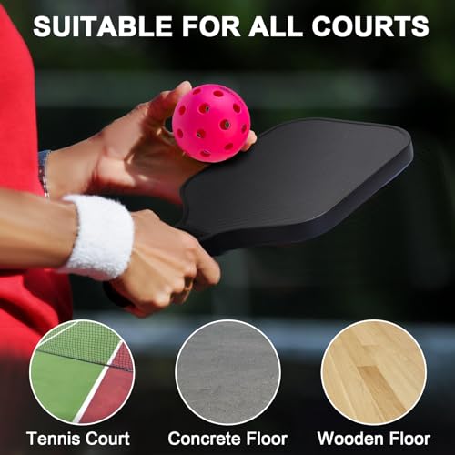 MYKUJA 12Pack Outdoor Pickleballs|Pink Pickleballs Balls USAPA Approved |Pickleballs Outdoor Balls|Pink Pickle Ball Outside|Pickleball Balls for Outdoor Play