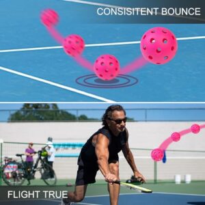 MYKUJA 12Pack Outdoor Pickleballs|Pink Pickleballs Balls USAPA Approved |Pickleballs Outdoor Balls|Pink Pickle Ball Outside|Pickleball Balls for Outdoor Play