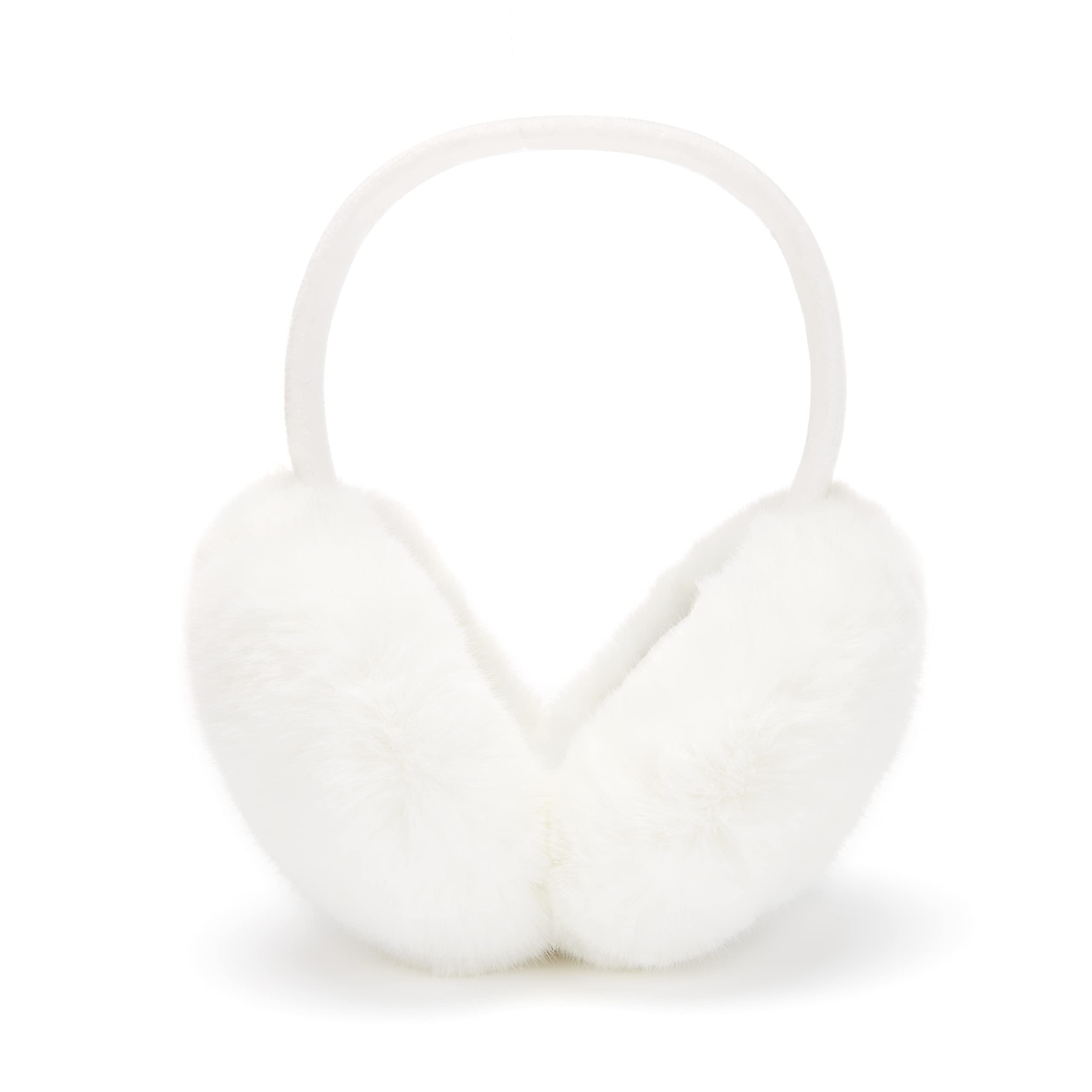 Lenwuynyo Earmuffs Cute Dense Faux rabbit Fur Creative Warm Ear Warmer Furry Winter Outdoor EarMuffs Foldable Ear Warmer Unique Gifts