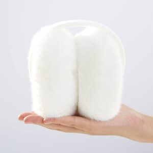 Lenwuynyo Earmuffs Cute Dense Faux rabbit Fur Creative Warm Ear Warmer Furry Winter Outdoor EarMuffs Foldable Ear Warmer Unique Gifts