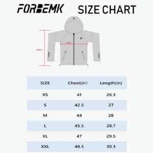 FORBEMK Mountain Hardwear Mens Jacket Waterproof Lightweight Camping Gear Raincoat Men -Black-M