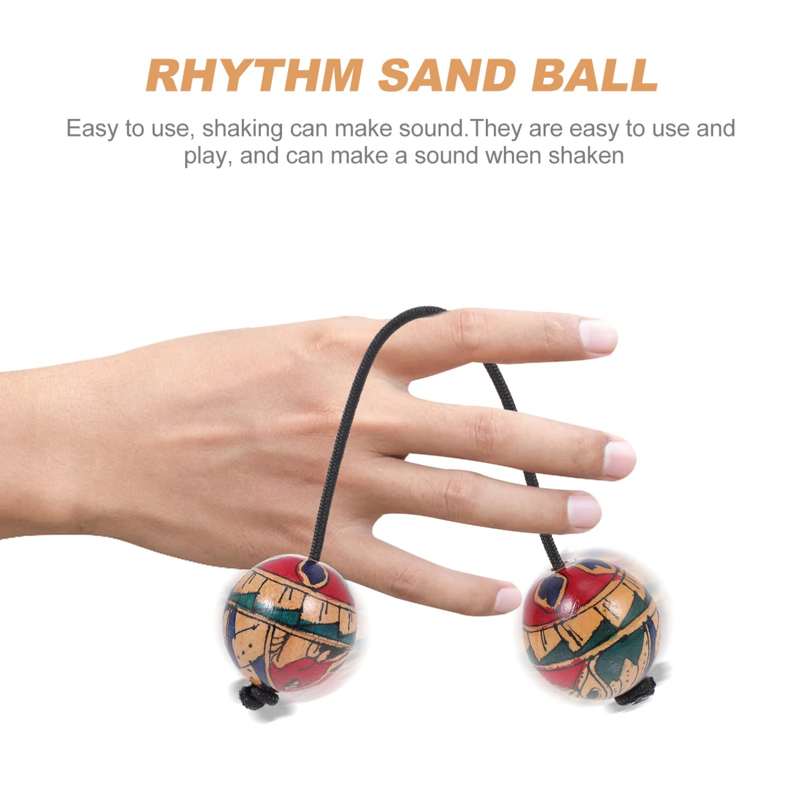 Playing Rhythmic Ball Percussion Instrument Shaker Toy Aslatua Sand Hammer Music Kashaka for Kids Live Performances