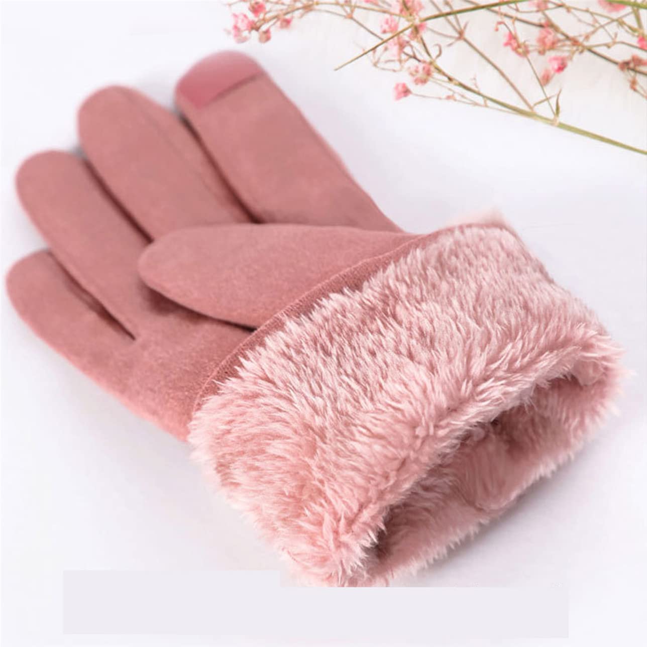 Winter Gloves for Women Cold Weather Warm Ladies Girls Ski Snow Gloves Touch Screen Texting Gloves Running Cycling Driving Black Gloves