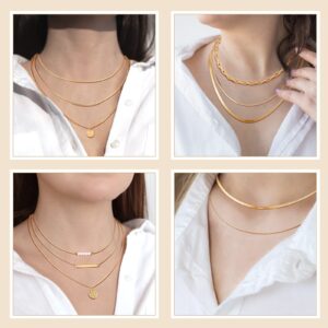 Tiamon 12 Pcs Gold Silver Jewelry Sets for Women Layered Set of Earring Necklace Bracelets for Teen Girl Men Jewelry Gifts(Gentle Style)