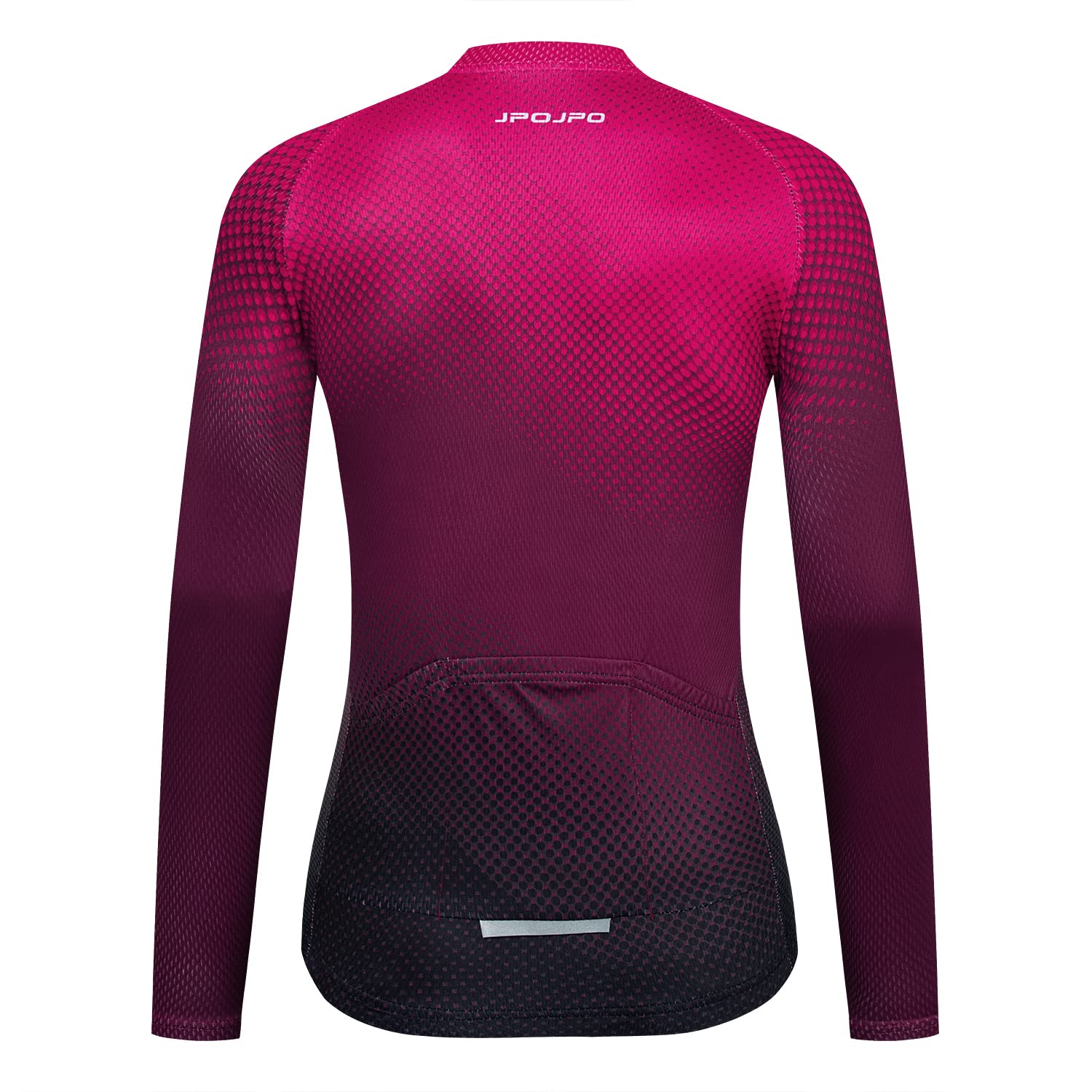 YOUALSO Bike Jersey Women Long Sleeve Cycling Shirt with Pockets Red M