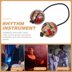 Playing Rhythmic Ball Percussion Instrument Shaker Toy Aslatua Sand Hammer Music Kashaka for Kids Live Performances