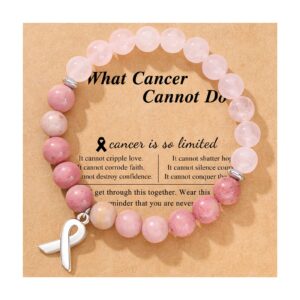 pinkdodo cancer gifts for women, breast cancer survivor bracelets gifts for women, inspirational breast cancer awareness bulk gifts for cancer patients female her