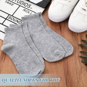 Tarpop 48 Pairs Men Quarter Ankle Socks Athletic Socks Moisture Wicking Bulk Crew Casual Sports(Gray)