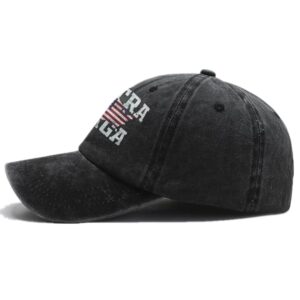 High End Ultra MAGA Hat American Flag Baseball Cap 2024 Trump Trucker Hat for Women Men Distressed Black X-Small-3X-Large