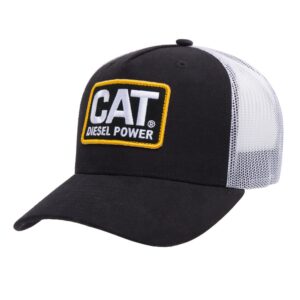 cat men's 1090002 retro diesel power cap - one size fits all - black