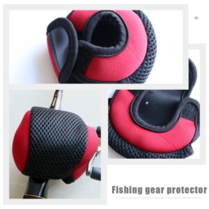 INOOMP Fishing Reel Bag Fishing Rod Case Fly Reel Case Breathable Reel Protector Scrolls Home Fishing Reel Pouch Protective Cover Fishing Reel Case One Body Stretch Bag Neoprene