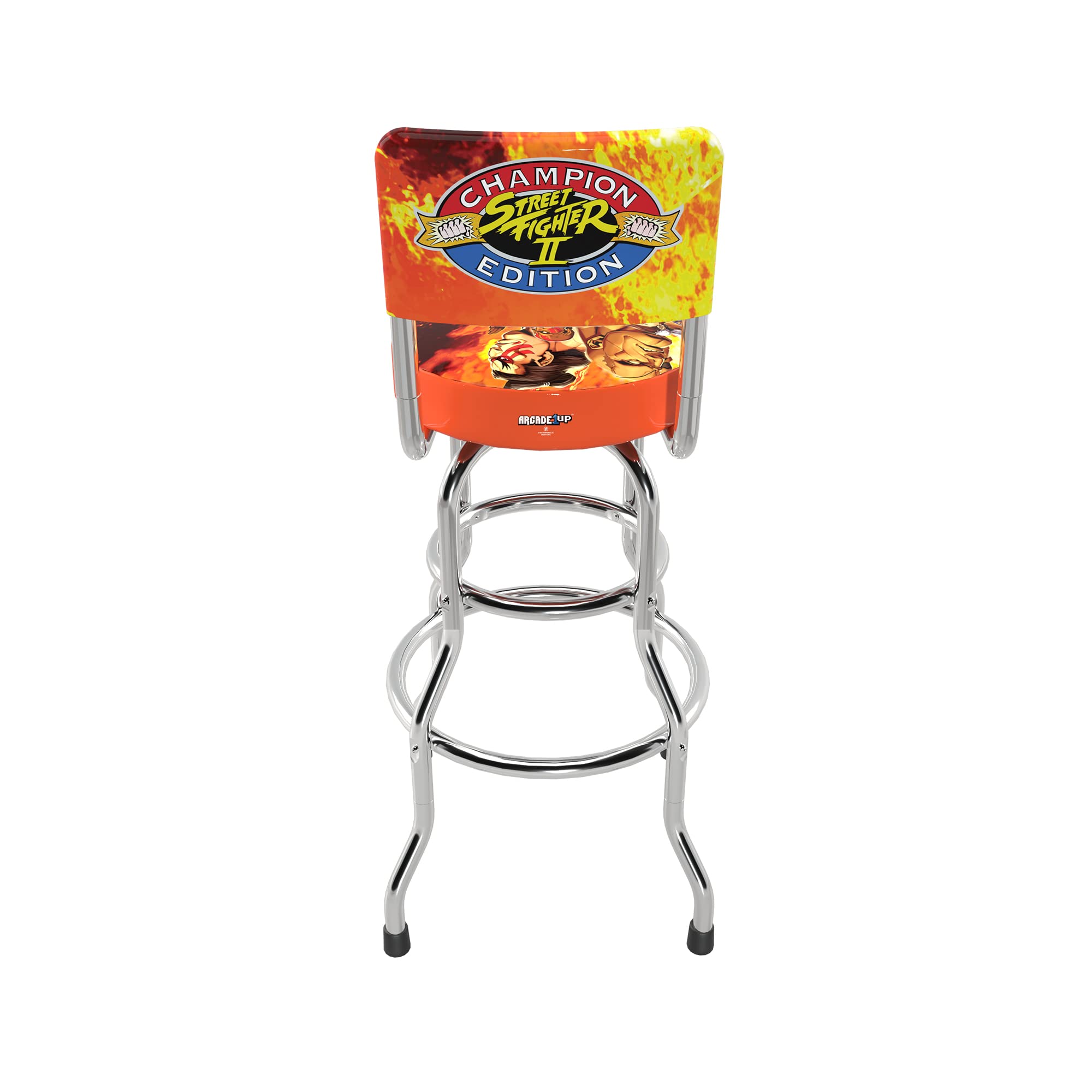 Arcade1Up Street Fighter II Champion Edition Swivel High Back Stool