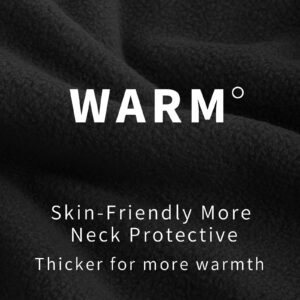 Achiou Ski Mask for Men Women, Winter Balaclava Warm Windproof Face Mask, Full Head Cover Scarf Neck for Cold Weather Black