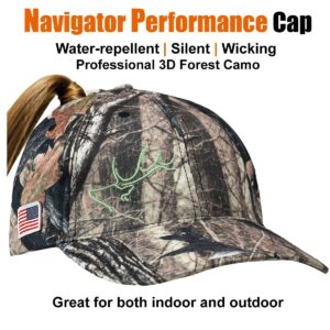 EDTREK Womens Performance Cap Hat with Ponytail Hole - Camo and Blaze Orange Hunting Hats (in Deep Camo)