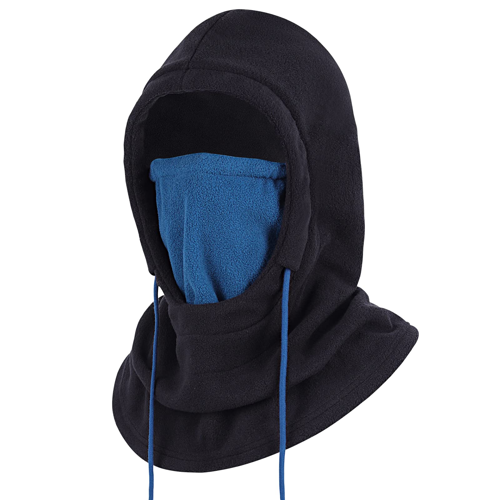 Achiou Ski Mask for Men Women, Winter Balaclava Warm Windproof Face Mask, Full Head Cover Scarf Neck for Cold Weather Black